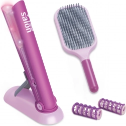 Dziecięca prostownica do włosów z zestawem akcesoriów 19 cm