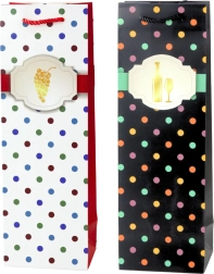Torebka prezentowa na wino w kropki 35 × 12 × 9 cm