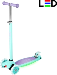 Dziecięca trójkołowa hulajnoga z lampkami LED NILS Fun HLB1310 fioletowa