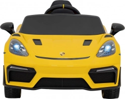Dziecięcy elektryczny samochód Porsche 718 Spyder RS z panelem MP4 – żółta
