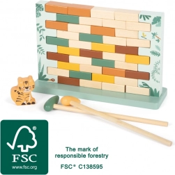 mała foot vratká zeď safari – drewniana gra zręcznościowa