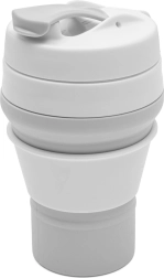 Składany silikonowy kubek 350 ml 2w1 szary New Baby