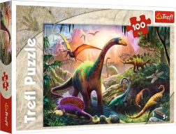 Puzzle dinozaury 100 elementów – świat dinozaurów Trefl