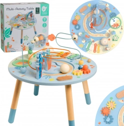 Drewniany stolik aktywności Morski Świat - muzyczny i edukacyjny