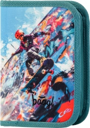 Jednopoziomowy piórnik szkolny Skatepark