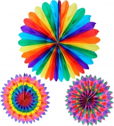 Papierowa dekoracja wisząca 50 cm – mix kolorów