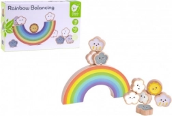 Drewniana balansująca tęcza z chmurkami