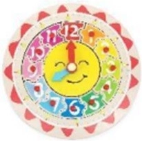 Drewniane puzzle-zegar BABU