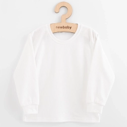 Dziecięca bawełniana koszulka z długim rękawem New Baby Kindergarten biała