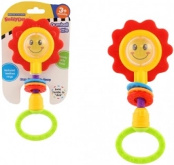 grzechotka i gryzak w kształcie kwiatu, plastik, 8 × 19 cm, od 3 miesięcy