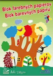 Szkicownik A4 z kolorowymi kartkami 20 szt.