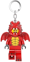 Lego minifigures czerwony smok – świecący brelok do kluczy z lampką led