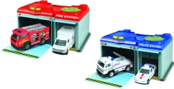 Przenośna stacja z 2 metalowymi autami