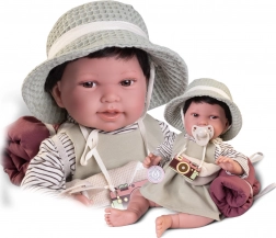 Realistyczna lalka niemowlę Antonio Juan Pipa z miękkim materiałowym ciałem 42 cm