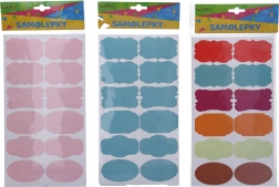 Kolorowe naklejki na słoiki z przyprawami i etykiety