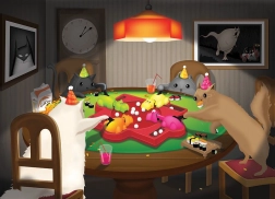 Puzzle Kotki przy grze 1000 części od COBBLE HILL