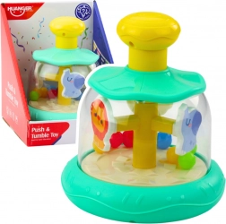 Zabawka Karuzela ze Zwierzętami i Kulami Zielona