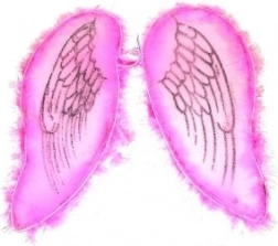 Różowe skrzydła dla anioła i wróżki