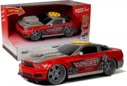 Muzyczny taneczny samochód DJ ze światłami i głośnikami