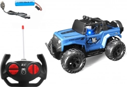 Auto RC 1:16 niebieskie z zderzakiem i amortyzatorami