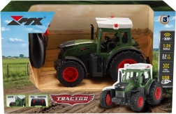 Zdalnie sterowany traktor rolniczy 2,4 GHz 1:24 z efektami LED