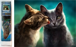 NORIMPEX Diamentowe malowanie Kocia miłość 30x40 cm