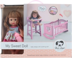 Lalka z kołyską i dźwiękami dziecięcymi