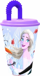Kubek ze słomką Kraina Lodu 430 ml plastikowy