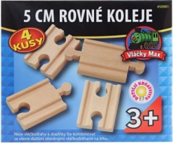 Vláčky Max proste tory łączące 5 cm - 4 szt.