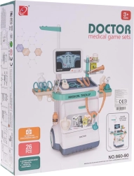 Dziecięcy medyczny wózek z EKG i akcesoriami