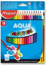 Trójkątne kredki Maped Aqua Color'Peps 18 szt. z pędzelkiem