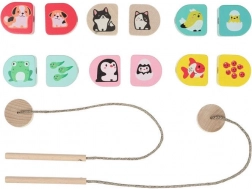 Cubika nasze mamusie – drewniany zestaw do nawlekania dla dzieci
