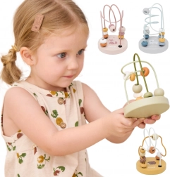 drewniany koralikowy labirynt POLARB do rozwoju małej motoryki