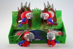 Pluszowa papuga – brelok 8 cm