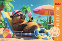 Puzzle TREFL Relaks w stylu kapibary 100 elementów 5+