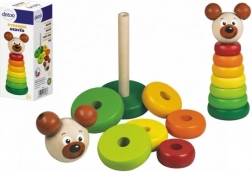 DETOA drewniana piramida miś