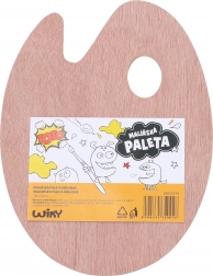 Drewniana paleta dla malarzy 18x24 cm