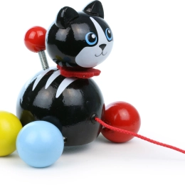 Vilac kotka na sznurku Minou – drewniana zabawka do ciągnięcia