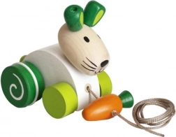Zabawkę do ciągnięcia królik z marchewką
