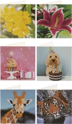 Malowanie diamentowe – kartki 13 × 13 cm (zestaw 2 szt.)