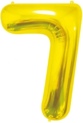 Balon foliowy cyfra 7 złoty GO DAN Beauty & Charm 85 cm
