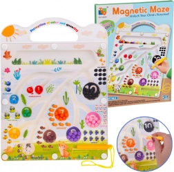 Magnetyczna edukacyjna tablica z labiryntem – nauka kolorów i liczenia