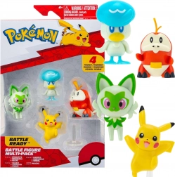 Pakiet bitewny Pokémon – 4 figurki Pikachu, Fuecoco, Sprigatito i Quaxly 5 cm