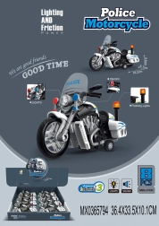 Policyjny motocykl z efektami świetlnymi i dźwiękowymi