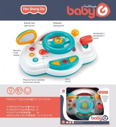 Interaktywny dziecięcy symulator jazdy ze światłami i dźwiękami