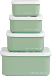 Zestaw czterech pojemników śniadaniowych A Little Lovely Company – Radość