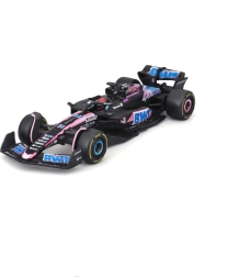 Metalowy model 1:43 Bburago Alpine A524 #31 Esteban Ocon z kierowcą w pudełku prezentowym