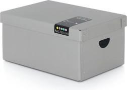 Duże laminowane pudełko PASTELINI szare