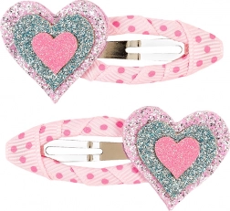 Spinki do włosów z serduszkami - 2 szt.