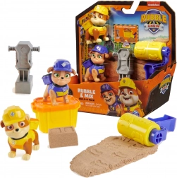 Zestaw konstrukcyjny PAW PATROL Rubble & Crew z piaskiem kinetycznym i akcesoriami